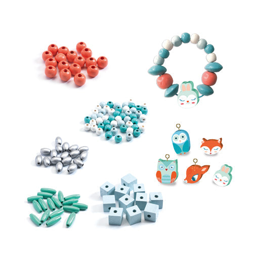 Wooden Beads Jewelry Kit | Little Animals