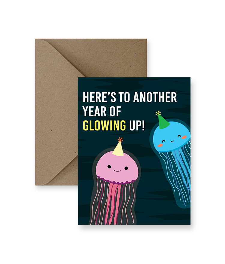 Glowing Up Birthday Card | Impaper