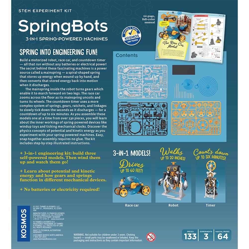 SpringBots: 3 in 1 Spring-Powered Machines