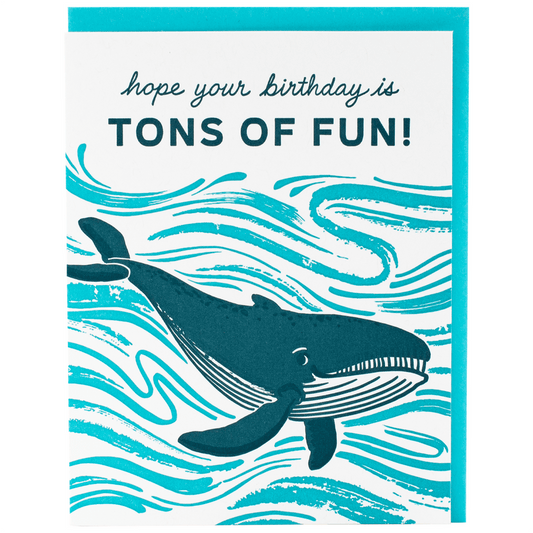 Blue Whale Birthday Card | Smudge Ink