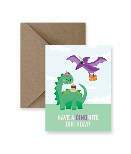 Dinomite Birthday Card | Impaper