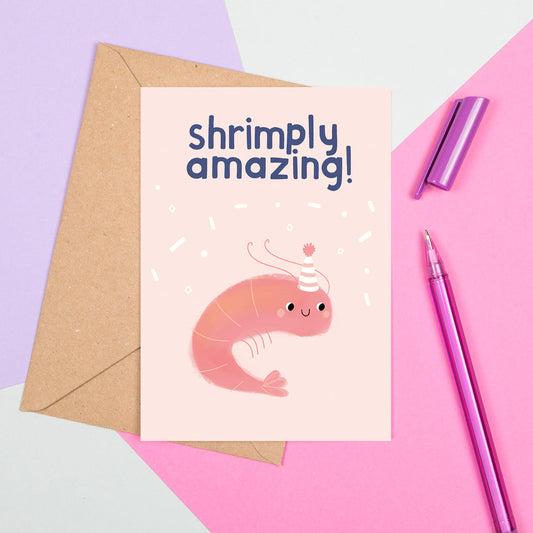 Shrimply Amazing Card | Nutmeg and Arlo